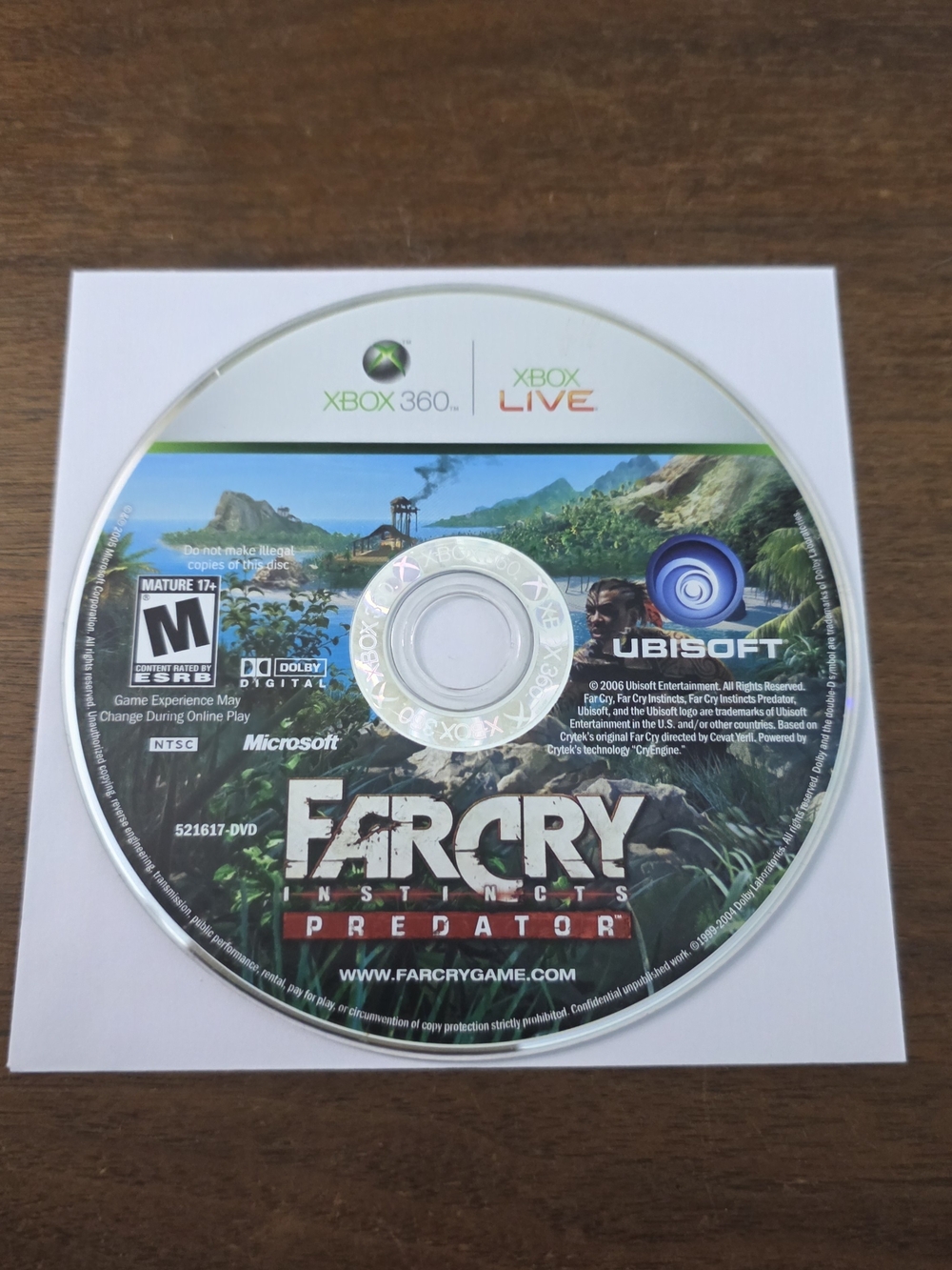 Xbox 360 Far Cry Instincts Predator Game Disc